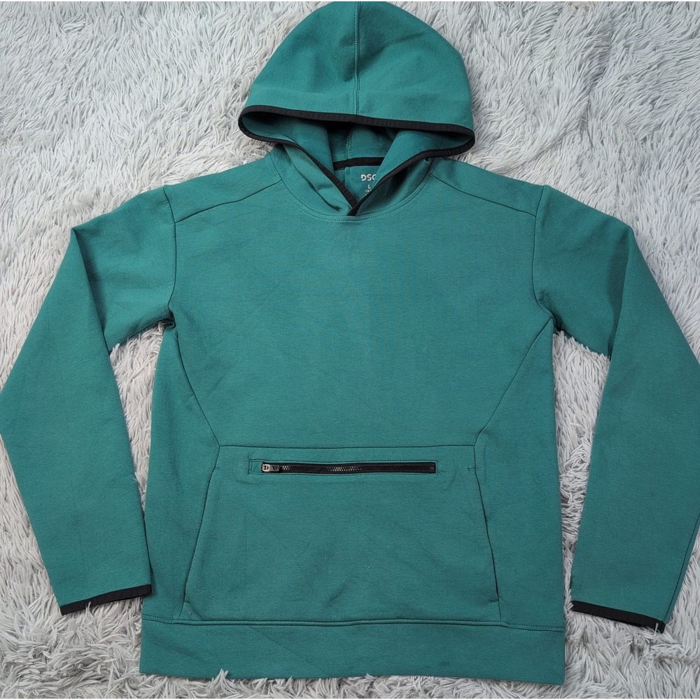 DSG Sweatshirt Womens L Green Hoodie Gorpcore Comfort Athletic Stretch Pocket